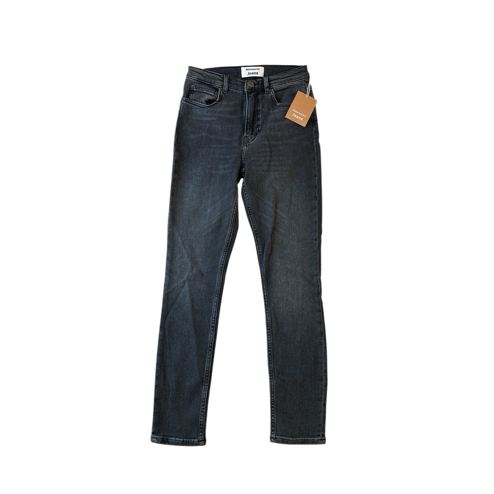 NEW Reformation High Skinny Crop Black‎ Jeans Denim Pants Stretch Size 25 NWT